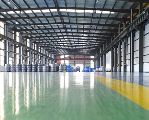 Warehouse flooring close-up view